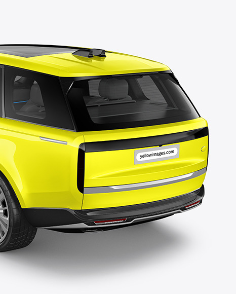 Crossover SUV Mockup - Back Half Side View