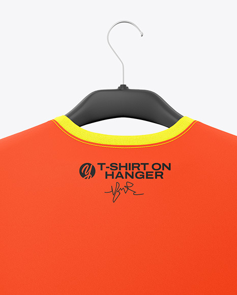 T-Shirt on Hanger Mockup - Back View