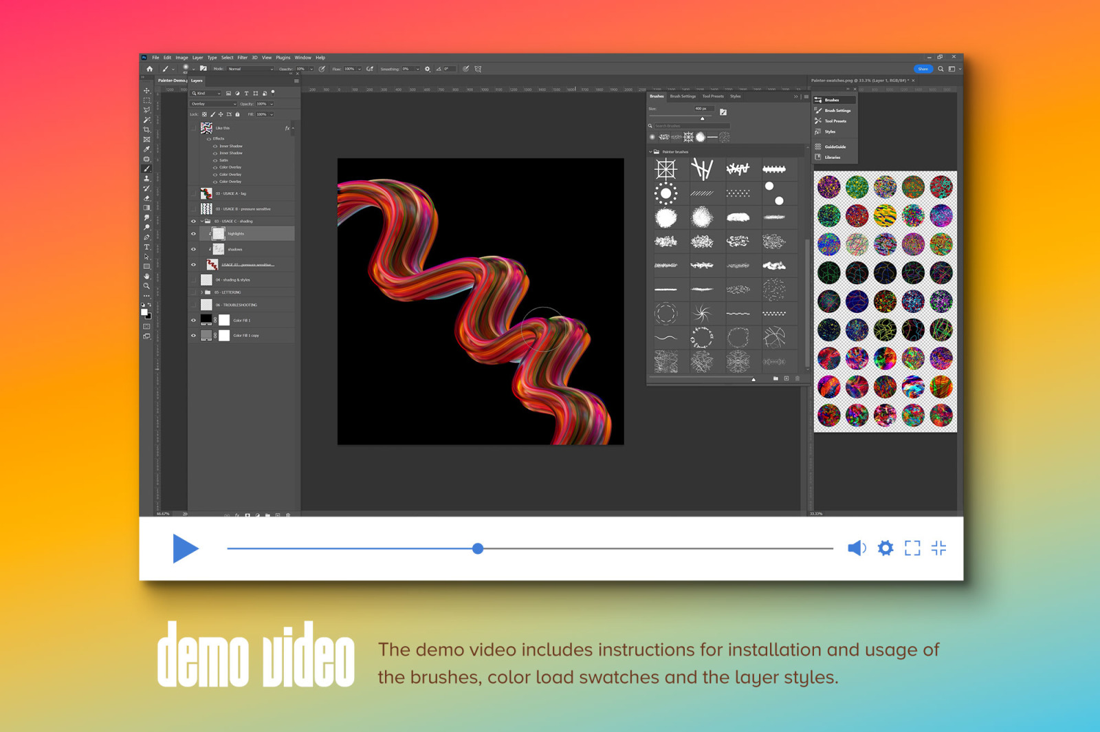 Painter: Multicolor Brushes for Photoshop Painter: Multicolor Brushes for Photoshop