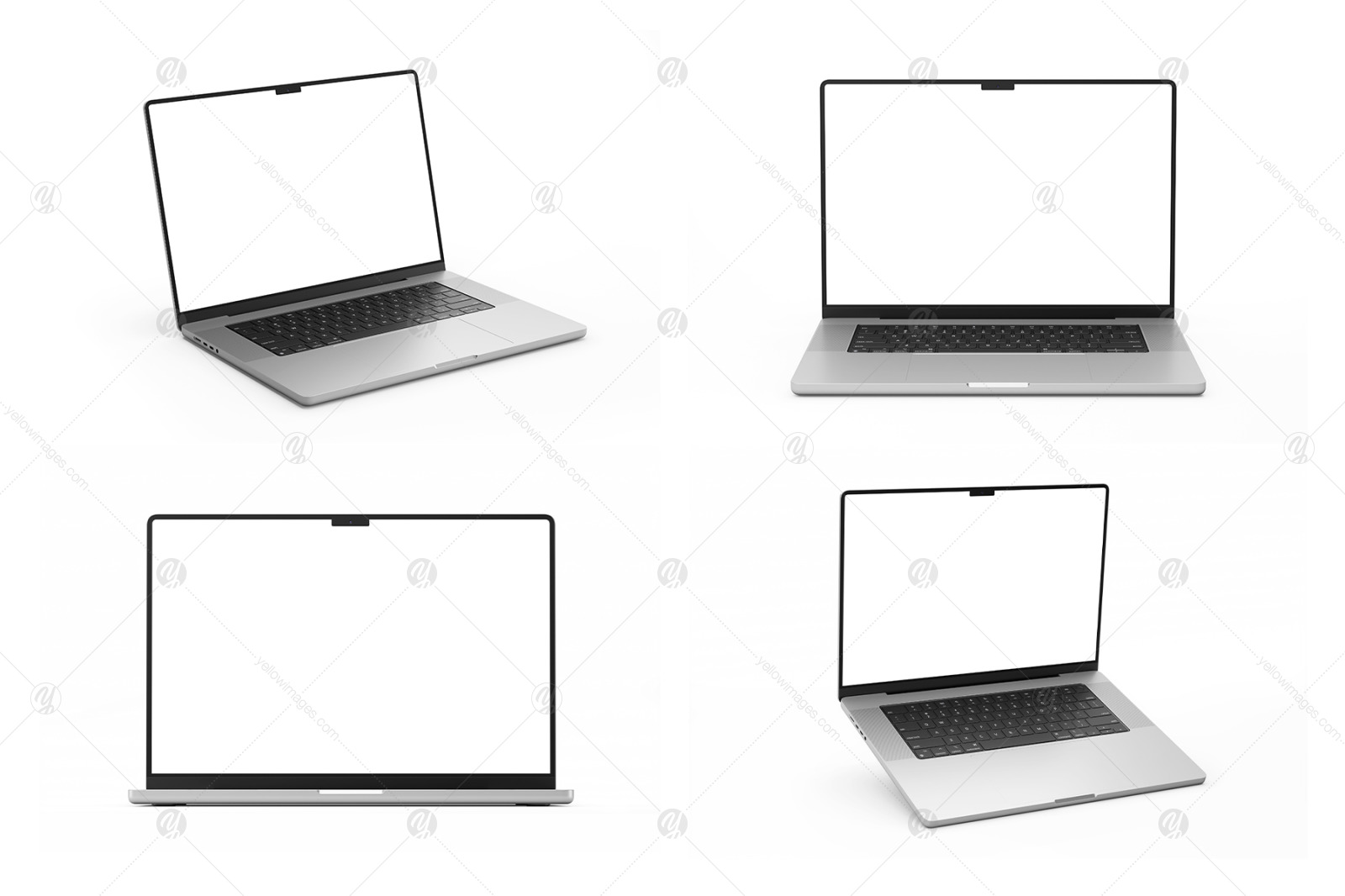 Macbook Pro 16 Inch Laptop Mockup Set - 10 PSD