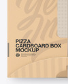 Kraft Pizza Box w/ Handle Mockup