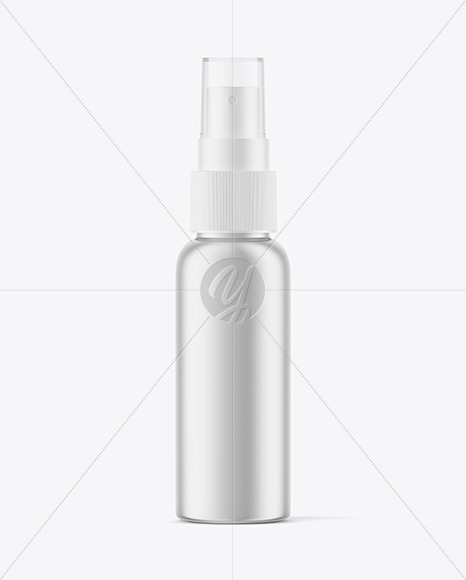 Metallic Spray Bottle Mockup