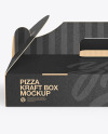 Kraft Pizza Box w/ Handle Mockup