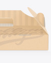 Kraft Pizza Box w/ Handle Mockup