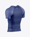 Men’s Compression T-Shirt Mockup - Back Half Side View