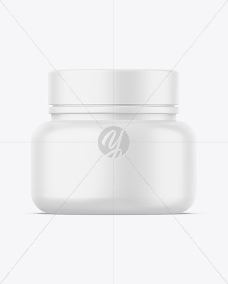 Matte Cosmetic Jar Mockup