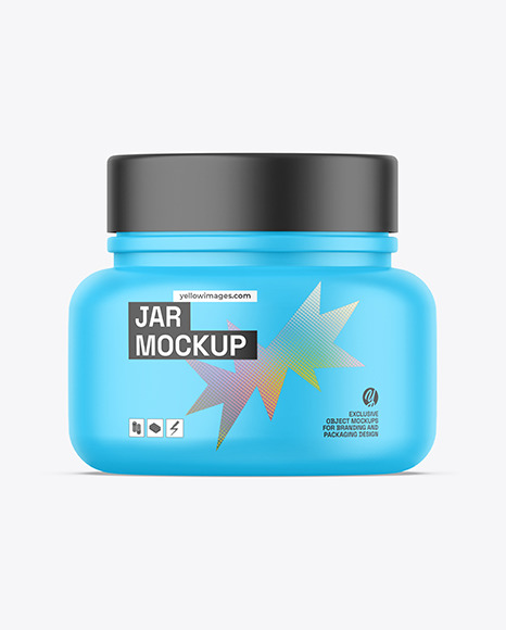 Matte Cosmetic Jar Mockup