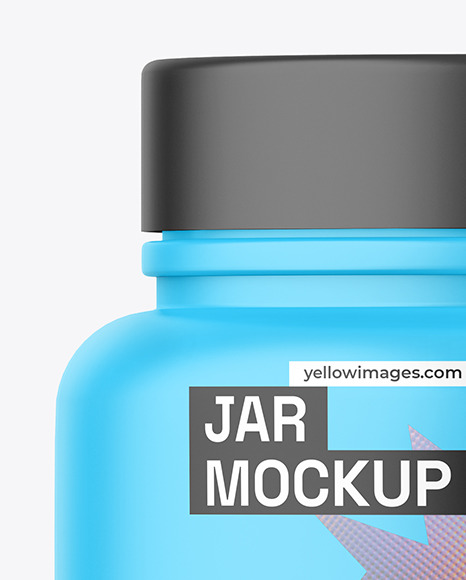 Matte Cosmetic Jar Mockup