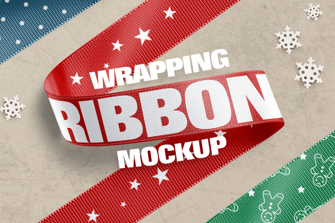 Wrapping Ribbon Mockup Wrapping Ribbon Mockup