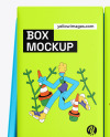 Display Box & Boxes Mockup Front View