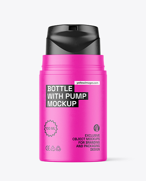 Matte Airless Bottle Mockup