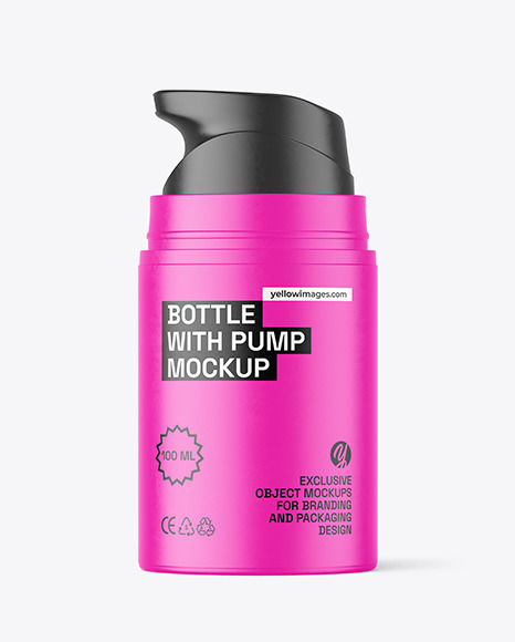 Matte Airless Bottle Mockup