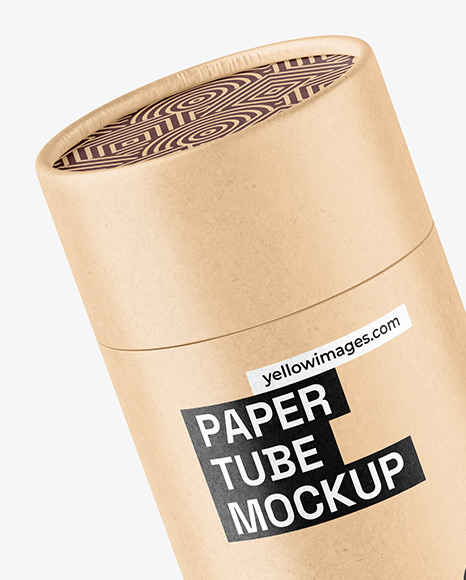 Kraft Paper Tube Mockup