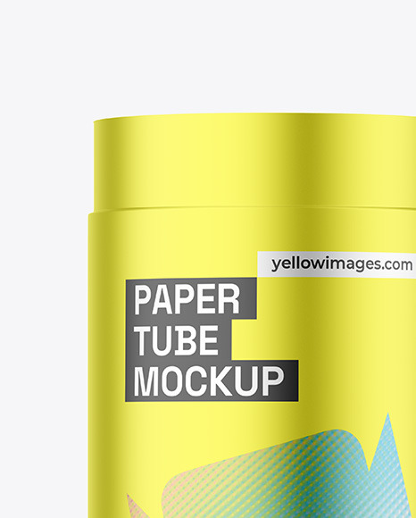 Metallized Opened Paper Tube Mockup