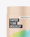 Opened Kraft Paper Tube Mockup