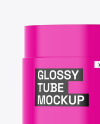 Glossy Opened Paper Tube Mockup