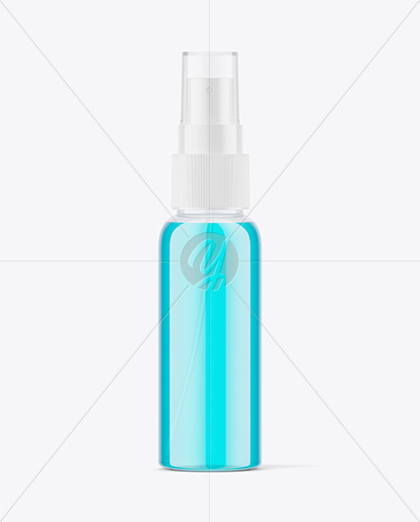 Clear Glass Spray Bottle Mockup