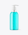 Color Liquid Cosmetic Bottle with Pump Mockup