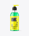 Color Liquid Cosmetic Bottle with Pump Mockup Color Liquid Cosmetic Bottle with Pump Mockup