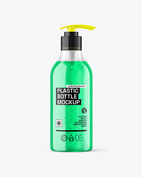 Color Liquid Cosmetic Bottle with Pump Mockup Color Liquid Cosmetic Bottle with Pump Mockup
