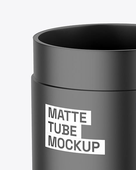 Matte Opened Paper Tube Mockup