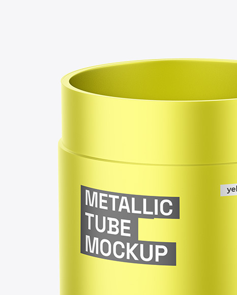 Metallized Opened Paper Tube Mockup