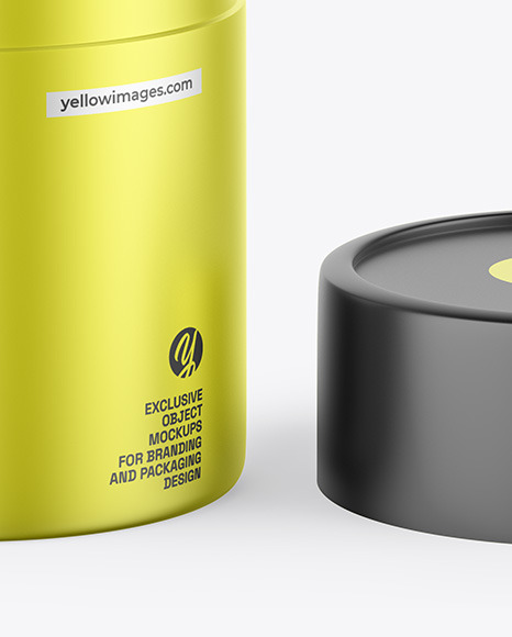 Metallized Opened Paper Tube Mockup