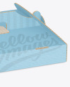 Corrugated Pizza Box w/ Handle Mockup