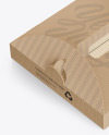 Corrugated Pizza Box w/ Handle Mockup