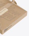 Corrugated Pizza Box w/ Handle Mockup