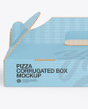 Corrugated Pizza Box w/ Handle Mockup