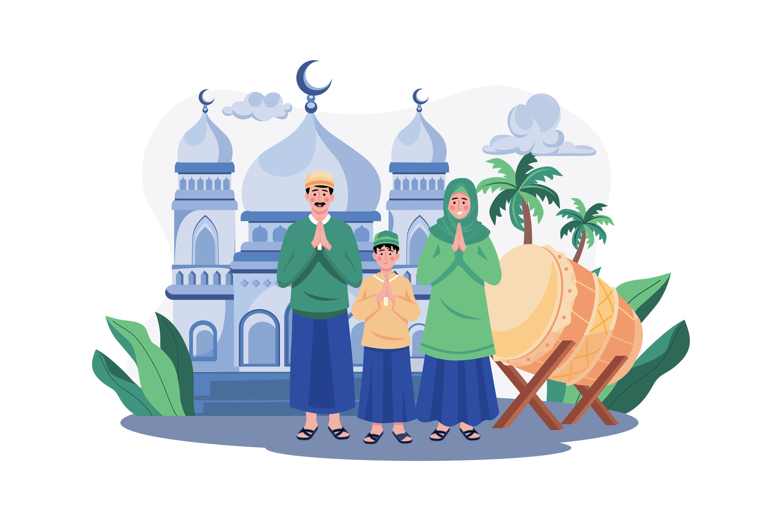 M545_Eid Al-adha Illustration Pack M545_Eid Al-adha Illustration Pack