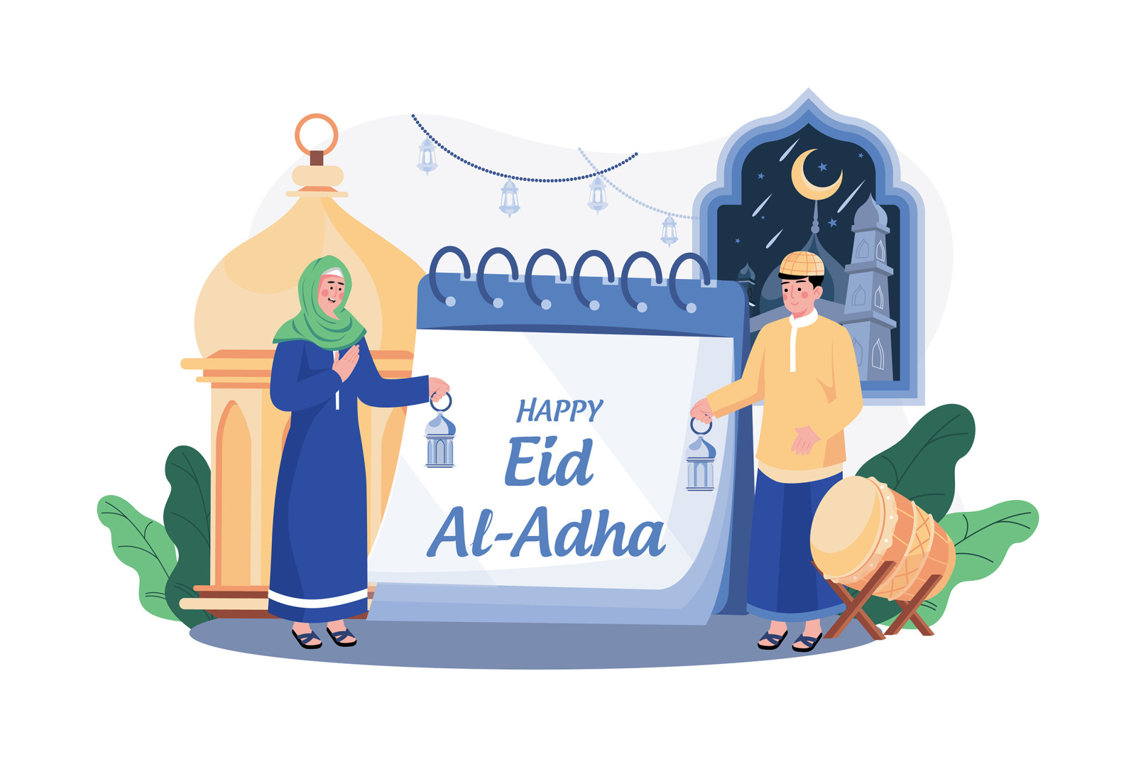M545_Eid Al-adha Illustration Pack M545_Eid Al-adha Illustration Pack