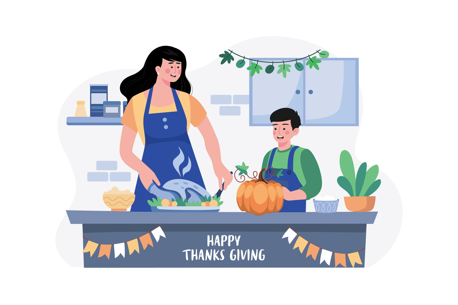 M547_ Thanksgiving Day Illustration Pack M547_ Thanksgiving Day Illustration Pack