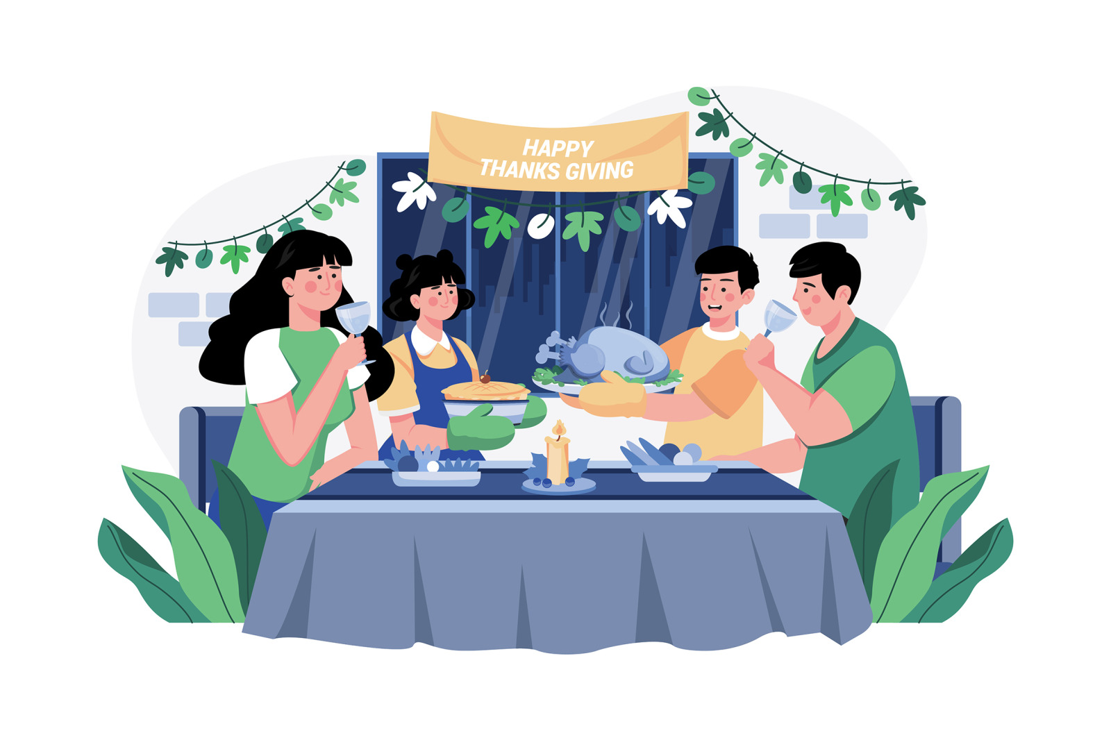 M547_ Thanksgiving Day Illustration Pack M547_ Thanksgiving Day Illustration Pack