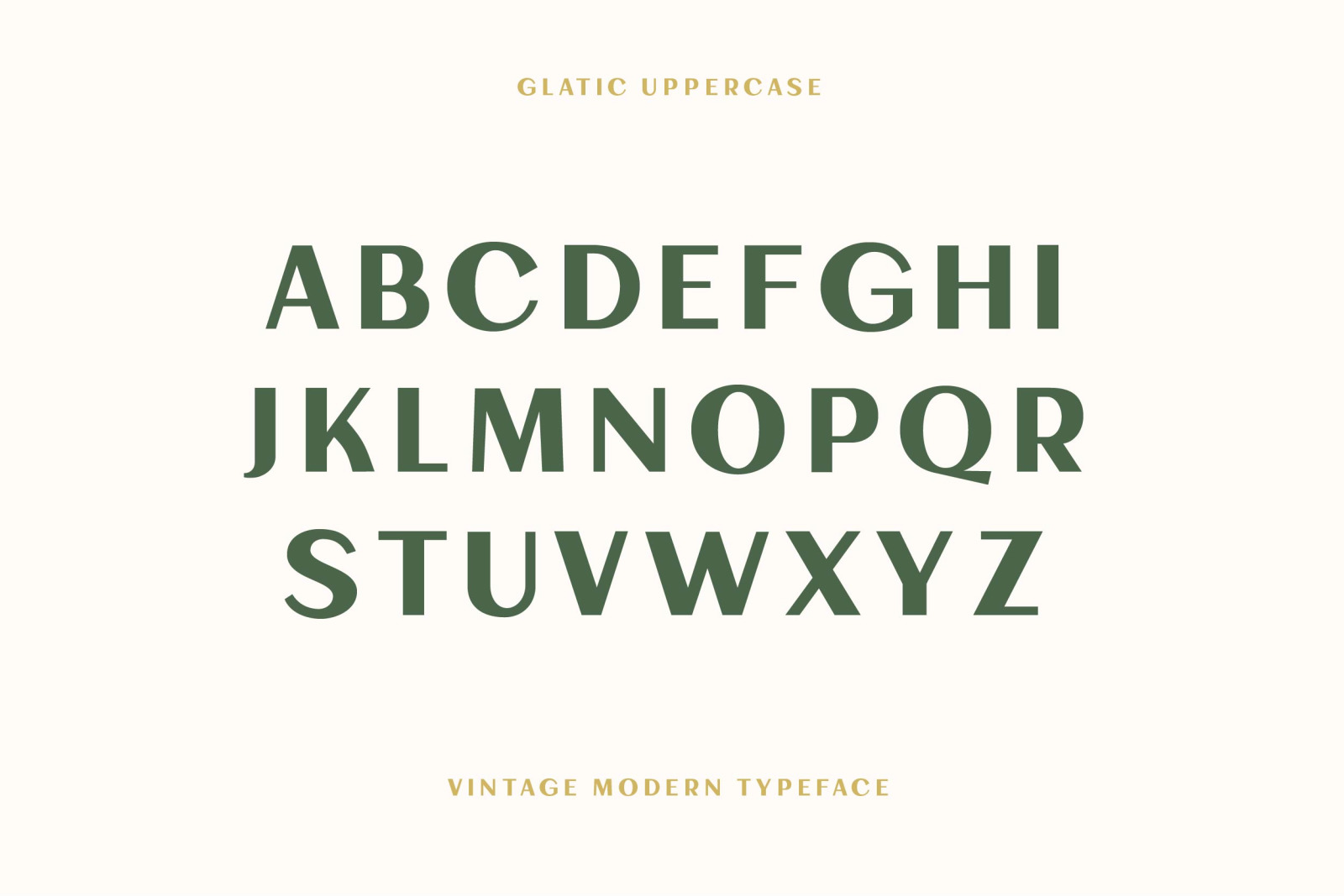 Glatic Vintage Modern Typeface