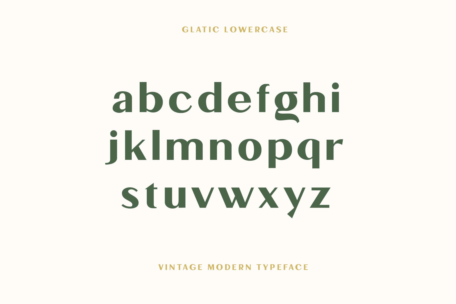 Glatic Vintage Modern Typeface