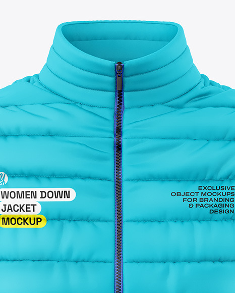 Woman's Down Jacket Mockup - Front View