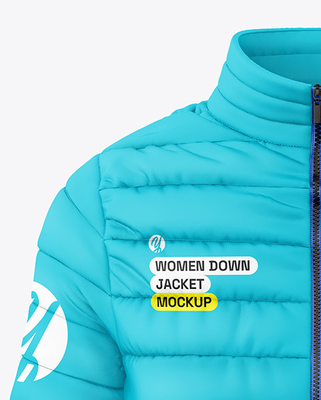 Woman's Down Jacket Mockup - Front View