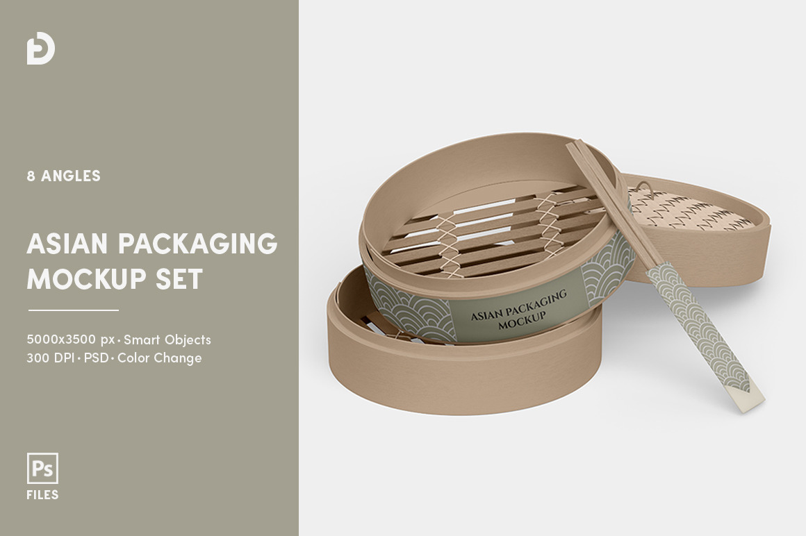 Asian Packaging Mockup Set Asian Packaging Mockup Set