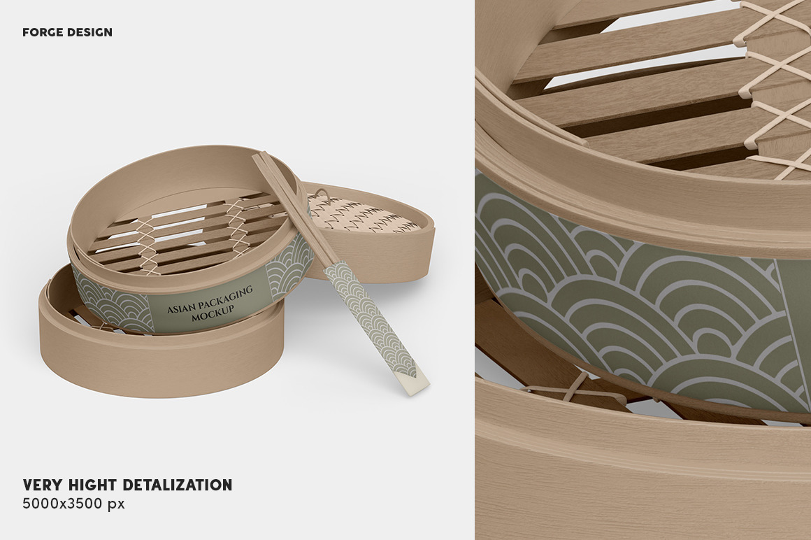 Asian Packaging Mockup Set Asian Packaging Mockup Set