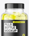 Clear Capsules Bottle Mockup