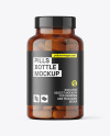 Amber Capsules Bottle Mockup