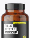 Amber Capsules Bottle Mockup