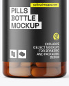 Amber Capsules Bottle Mockup