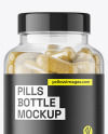 Clear Herbal Capsules Bottle Mockup