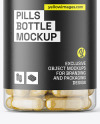 Clear Herbal Capsules Bottle Mockup