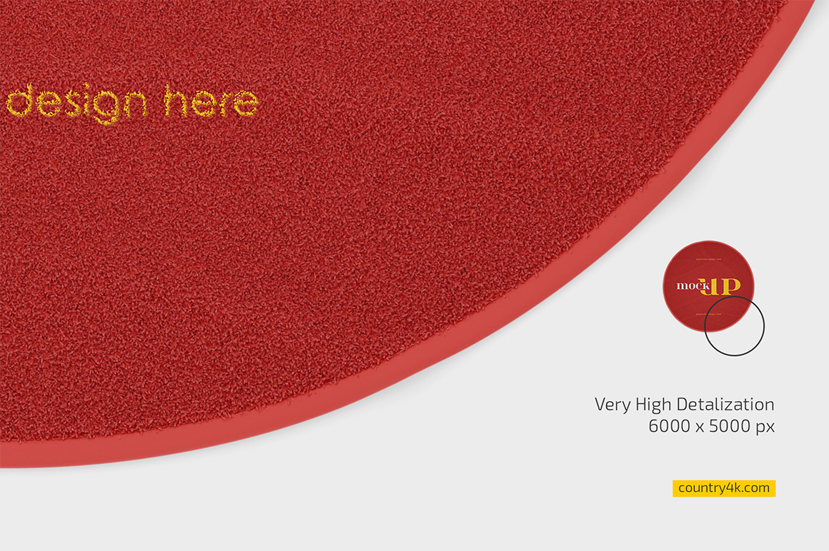 Round Beach Towel Mockup Set Round Beach Towel Mockup Set