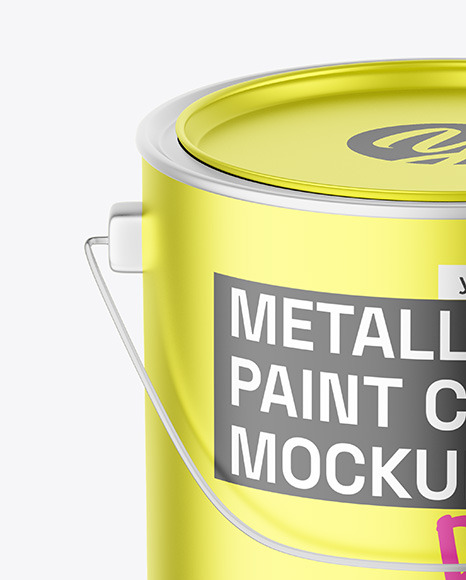 Metallic Paint Bucket Mockup