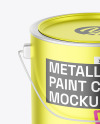 Metallic Paint Bucket Mockup